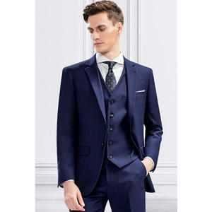 S6380F 2023 Drop Shipping Set di tre pezzi personalizzati di alta qualità per uomini d'affari professionali Set di abiti da sposa da uomo - Product Image 6