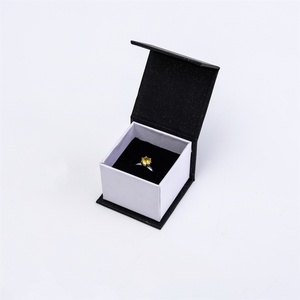 Caja de Embalaje de Papel para Joyería, Nueva Llegada, para Pendientes, Collares, Anillos, Pulseras, con Logotipo Personalizado, Negra - Product Image 2