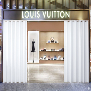 Dễ dàng cài đặt không có sàn theo dõi cần thiết có thể gập lại PVC trượt phân vùng vô hình cho phòng ngủ phòng tắm-nhựa gấp màn hình - Product Image 2