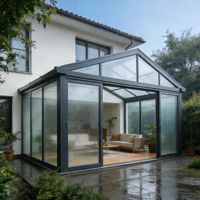 Maison de jardin d'hiver, véranda 4 saisons, maisons de patio avec pergola en aluminium, véranda préfabriquée, balcon en verre, véranda solaire