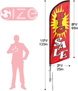 Lớn Bán Bay Gió Bãi Biển Cờ Lớn Tùy Chỉnh In Kỹ Thuật Số Polyester Lông Biểu Ngữ Nhôm Cờ Cực Mặt Đất Cổ Cực-Di Động - Product Image 2