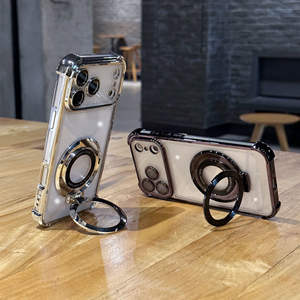 เคสโทรศัพท์ <span class=keywords><strong>iPhone</strong></span> 17 Pro แบบใสเคลือบไฟฟ้า ป้องกันแรงกระแทก รองรับการชาร์จไร้สาย พร้อมขาตั้ง สำหรับ <span class=keywords><strong>iPhone</strong></span> Air - Product Image 6