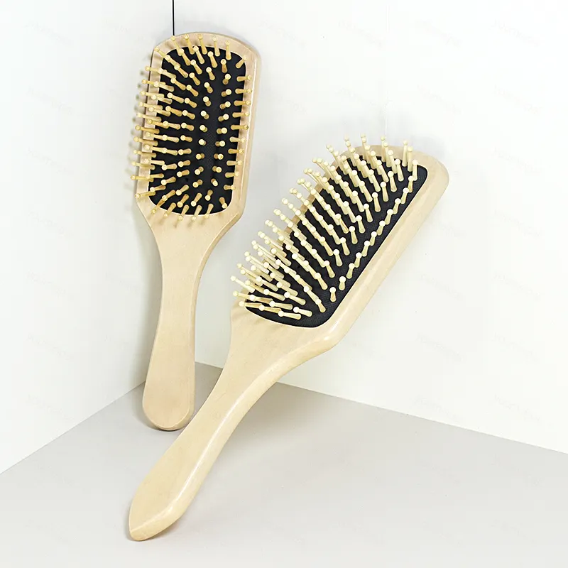 Offre Spéciale produits brosse à cheveux végétalienne pour cuir chevelu, peigne à cheveux, marque privée, peigne de massage en bois