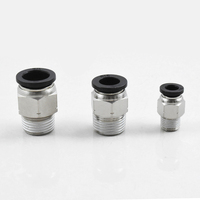 Raccord rapide pneumatique mâle droit NPT/BSP standard américain pour tubes de 1/8, 1/4, 3/8, 1/2 pouce, à insertion rapide