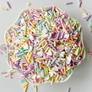 1 KG प्रति बैग Hengxin बहुलक मिट्टी Pastle मिश्रण Sprinkles कीचड़ के लिए/कील कला/शिल्प