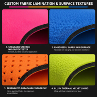 Tissu néoprène imperméable 2mm 3mm 5mm en polyester et nylon enduit de caoutchouc avec impression pour combinaisons de plongée