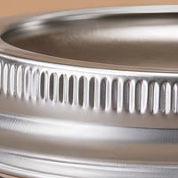Pot en verre rond de 150 ml avec couvercle à vis en métal, transparent, pour le stockage alimentaire, la mise en conserve, la mise en conserve de cornichons, la préservation
