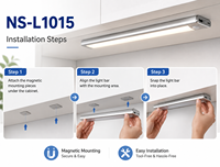 Lumière LED intelligente pour armoire avec capteur de mouvement corporel, recharge USB, pour intérieur