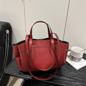 2 in 1 Set Tragetaschen für Frauen PU-Leder Handtaschen mit großer Kapazität Damen Designer Geldbörsen arbeiten - Product Image 2