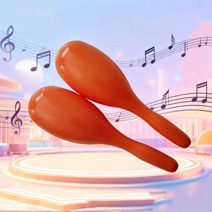 Maracas de Plástico Ovaladas, Accesorios Interactivos para Actuaciones en Escenario, Instrumentos Musicales de Ritmo Orff, Material Didáctico, Maracas Coloridas - Product Image 2