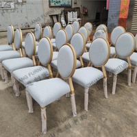 Chaises de salle à manger en métal gris pour hôtels et événements, vente en gros