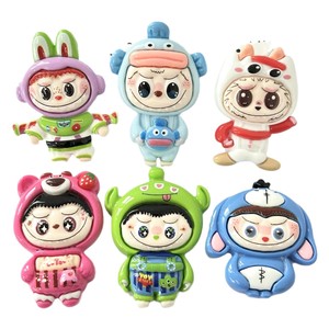 Anime Three Eyes Strawberry Bear Doll Resin Accessories Cream Gel DIY Hair Accessories Headline Phone Case Large DIY Christmas - Product Image 5