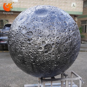 Bảo tàng khoa học lối vào mặt trăng điêu khắc bằng thép không gỉ, trang trí triển lãm chủ đề không gian, trang trí đăng ký địa điểm - Product Image 2