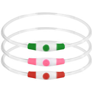 소형 중형 대형 개를위한 USB 충전식 LED 개 목걸이 방수 플래시 목걸이 모피 장식 고양이를위한 현대 럭셔리 - Product Image 2