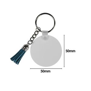 Étiquette vierge en acrylique pour sublimation DIY avec pompon, breloque personnalisée imprimée pour la décoration de sacs modernes et de cadeaux - Product Image 3