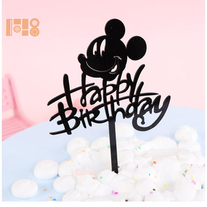 Palloncino Torta Di <span class=keywords><strong>Compleanno</strong></span> <span class=keywords><strong>Accessori</strong></span>, Nero Felice Torta Di <span class=keywords><strong>Compleanno</strong></span> Topper Qualità Premium Acrilico <span class=keywords><strong>Festa</strong></span> di <span class=keywords><strong>Compleanno</strong></span> Decor Fornitore - Product Image 5