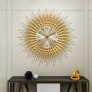 Oniya 23.6英寸金色金属中世纪挂钟家居装饰客厅卧室餐厅