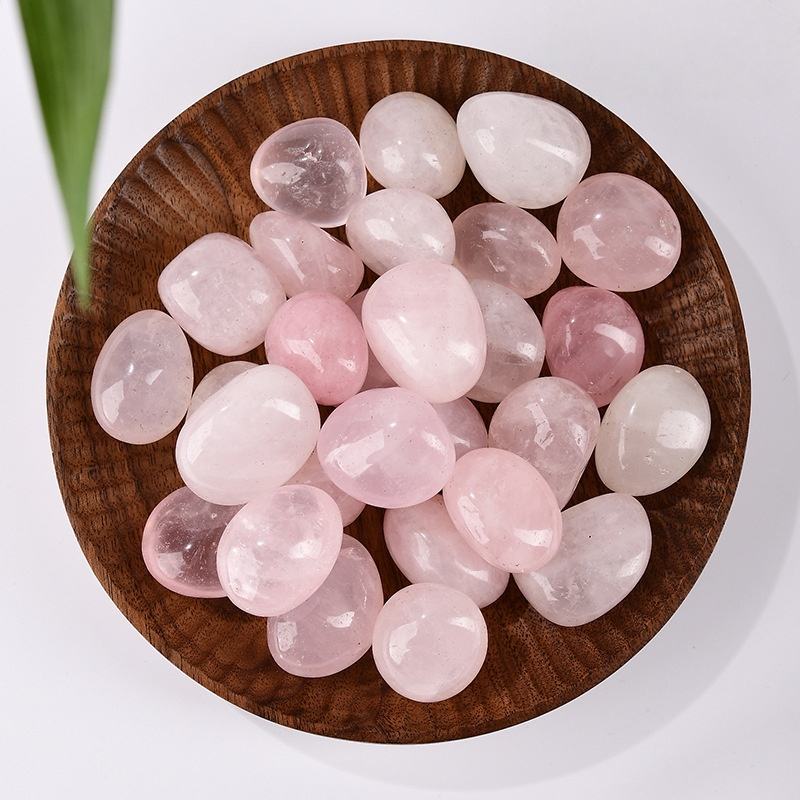 Rose quartz rolling stone