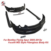Kit de corps de diffuseur de pare-chocs avant de pare-chocs arrière de Style WD en fibre de verre pour panneau latéral 2005-2012 Bentley Flying eperon Speed 6.0T