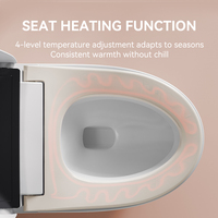 Toilette intelligente électrique moderne à ouverture et chasse d'eau automatiques, à poser au sol, avec télécommande, garantie 3 ans, en céramique pour salle de bain