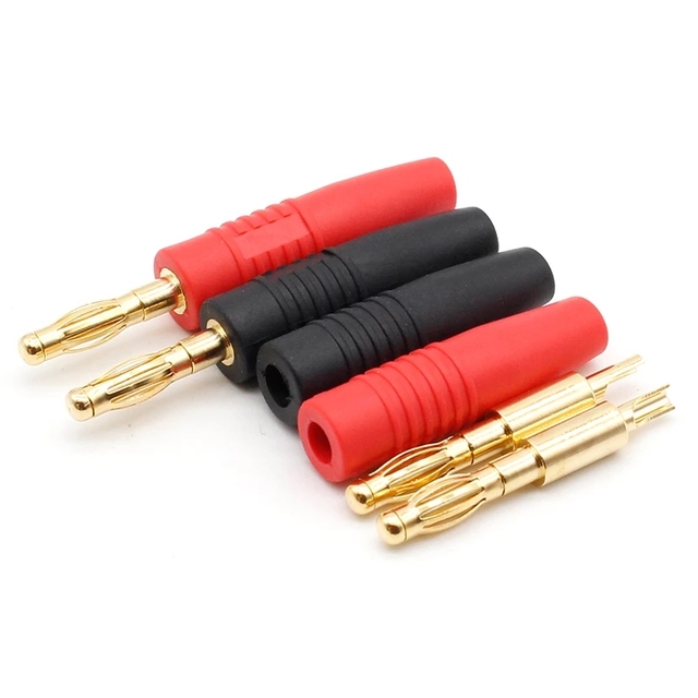 2mm Plugs Gold Plated Cable Wire Pin Musical Speaker Banana Plug Connector