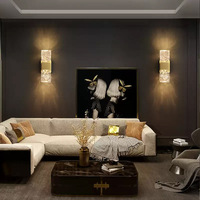 Applique murale légère en cristal de luxe nouveau style contemporain pour salon, hôtel et bureau tête de lit simple décoration murale