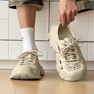 Sandalias deportivas de nuevo estilo para hombre, sandalias de verano perforadas para la playa, transpirables, con suela gruesa, con cordones, bonitas, con agujeros, para mujer - Product Image 2