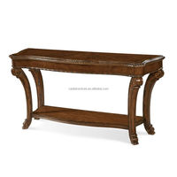 Table console design American Country Table de salon Table en bois Structure baroque en bois massif Table console antique