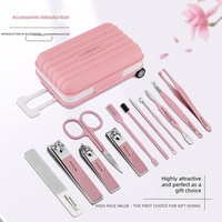 Ensemble de 12 coupe-ongles professionnels en acier inoxydable, kit de manucure, kit de pédicure, ciseaux de voyage, outil de beauté, cadeau