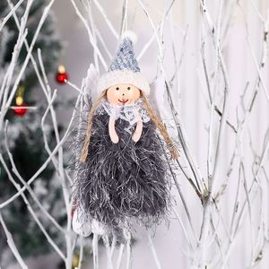 Ornement de Noël en tissu ange fille mignon, fait main, à suspendre, pour décorations d'arbre, vente en gros, petites commandes acceptées pour les vendeurs Etsy et Amazon - Product Image 3