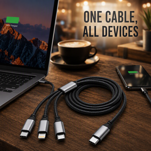 Cable de Carga Superrápida 3 en 1, USB a Tipo C, Cable de Datos de Carga Rápida, Cable de Carga Rápida de Nailon Duradero - Product Image 5