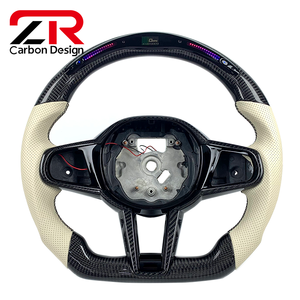 Volant sport personnalisé en cuir véritable avec LED et fibre de carbone pour <span class=keywords><strong>BMW</strong></span> M340i G22 G42 G29 G20 G21 G23 G26 G80 G81 LCI - Product Image 1