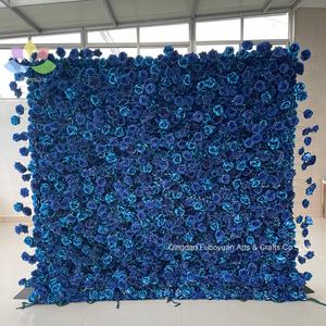 ฉากหลังผ<span class=keywords><strong>น</strong></span>ังดอกไม้ประดิษฐ์ 3 มิติ แบบม้ว<span class=keywords><strong>น</strong></span>เก็บได้ สำหรับตกแต่งร้านอาหาร งา<span class=keywords><strong>น</strong></span>แต่งงา<span class=keywords><strong>น</strong></span> ห้างสรรพสิ<span class=keywords><strong>น</strong></span>ค้า รุ่น SZ06 ผ้าไหมสีฟ้า ลายดอก<span class=keywords><strong>กุหลาบ</strong></span> - Product Image 4