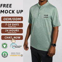Camiseta de Golf con Cuello Alto y Estampado de Camuflaje con Logotipo Personalizado OEM, Camiseta Deportiva de Manga Corta con Patrón Topográfico, Camisetas Polo Deportivas al por Mayor de Alta Calidad