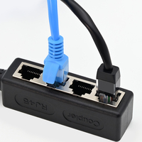 Adaptateur Réseau LAN RJ45 Haute Vitesse FTP SFTP CAT5 CAT5E CAT6 1 Mâle vers 4 Femelles, Répartiteur Ethernet RJ45