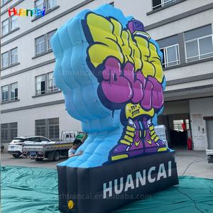 充气标志墙定制充气模型品牌促销活动充气广告牌带发光二极管灯 - Product Image 5