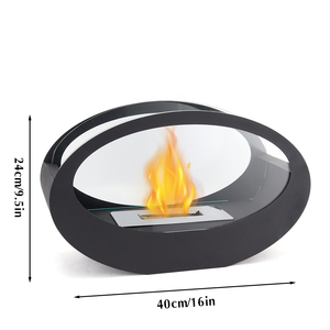 Oval Black Large Table Decorative <strong>Fireplace</strong> Free Standing Indoor <strong>Outdoor</strong> Patio Fire Pit Bio <strong>Ethanole</strong> <strong>Fireplace</strong>
