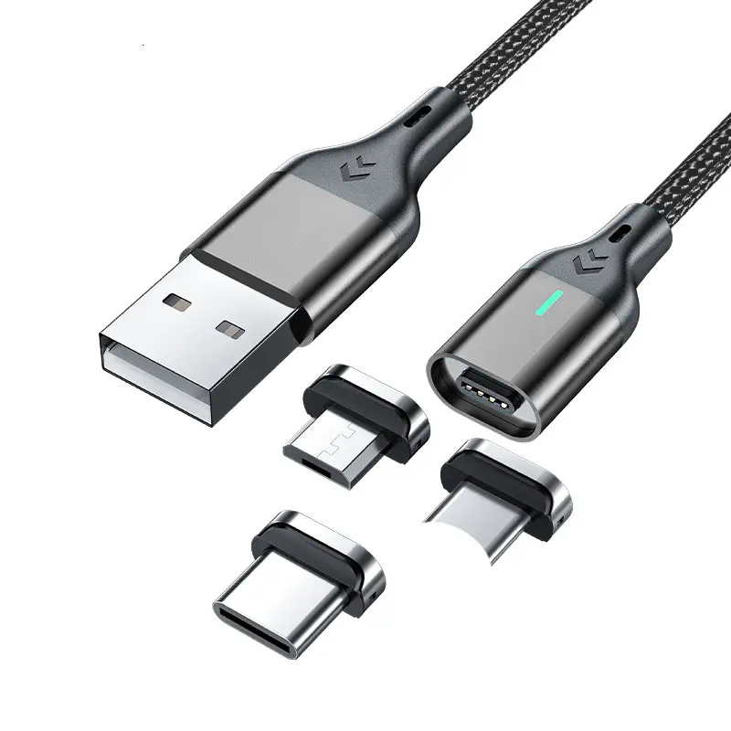 삼성 샤오미 아이폰 자석 마이크로 USB 데이터 빠른 충전 와이어 용 마그네틱 충전 케이블 고속 충전 USB 타입 C 케이블