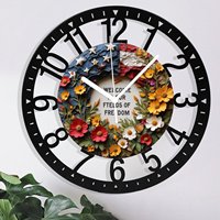 Horloge murale circulaire scandinave en fer de 25 cm avec un design épuré et silencieux
