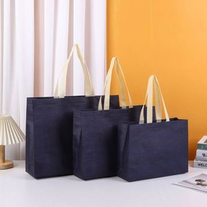 Sacs de courses imprimés réutilisables et recyclables en non-tissé, avec poignées renforcées super résistantes et fond en plastique épais pour l'épicerie et le commerce de détail - Product Image 4