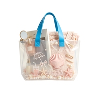 Sac fourre-tout en PVC transparent de grande taille, imperméable, avec impression de logo personnalisé, vente en gros