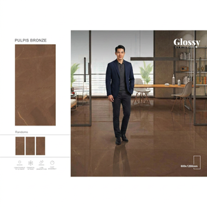 Carreaux de porcelaine polie émaillée effet marbre blanc 600x1200mm, carreaux de céramique vitrifiés de luxe pour sol et mur - Product Image 3