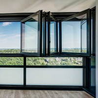 Ventanas Plegables Verticales de Aleación de Aluminio DEEZON para Cocina, Bar o Villa, con Diseño Moderno y Aislamiento Térmico