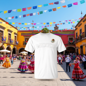 T-shirt international avec drapeau mexicain de fierté nationale - Product Image 3