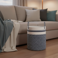 Panier à linge en corde de coton doux avec logo personnalisé, 60L, autoportant, lavable en machine, bac de rangement tressé pour chambre d'enfant, vente en gros