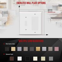 Plaque murale décorative C660R1T1 pour interrupteur à bascule, combinaison 2 postes, blanche, taille standard, pour prises et interrupteurs
