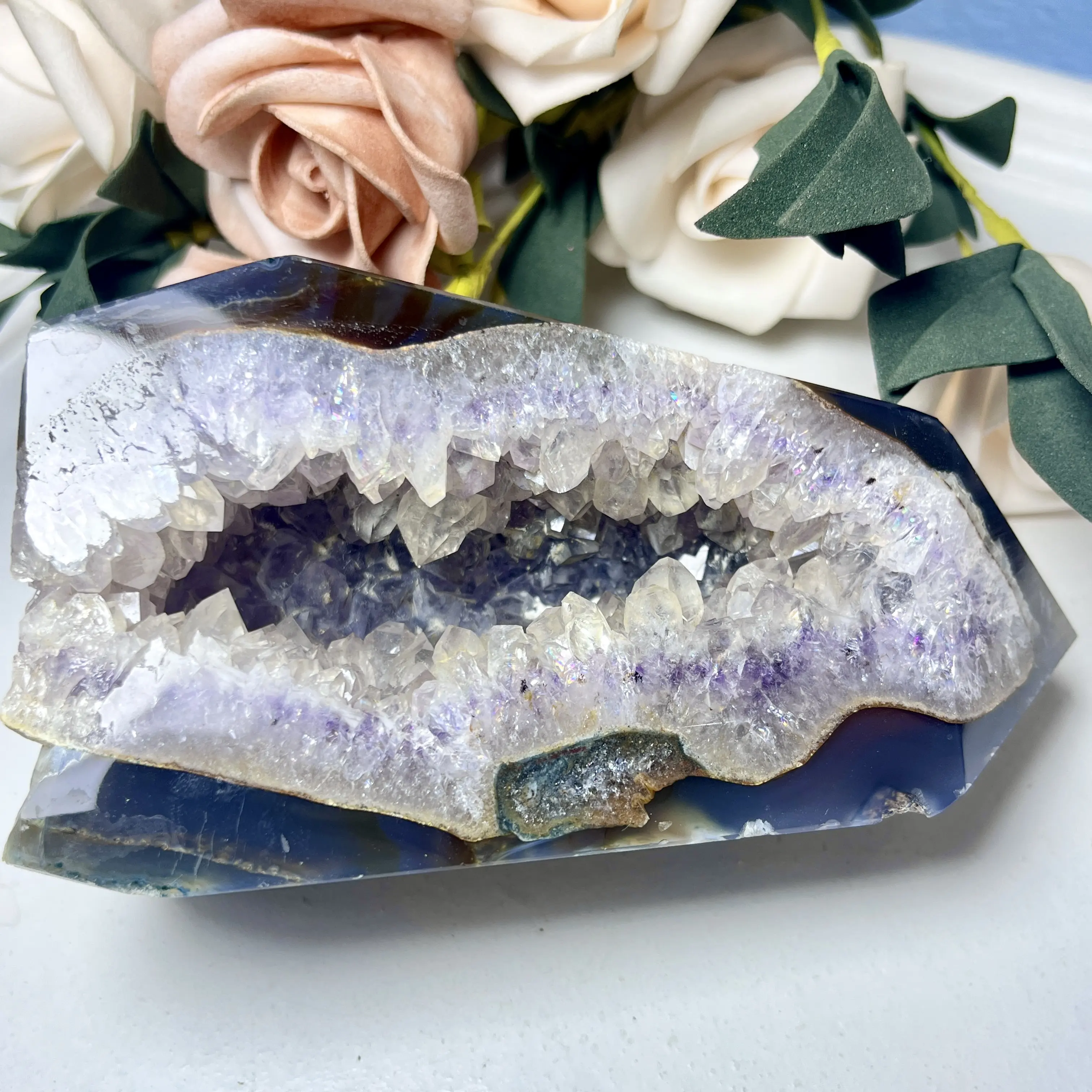 Wholesale High Quality Natural Crystal Cluster Purple Amethyst Geode Wand Point Tower For Decor