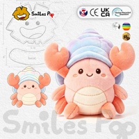 Peluche de Concha de Caracol Pastel, Material Seguro y No Tóxico, Mascota Personalizada Aprobada por CE UKCA para Mercancía con Temática Oceánica