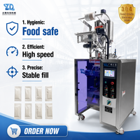 Machine d'emballage verticale à trois soudures latérales pour petits sachets en feuille d'aluminium, avec servomoteur automatique et PLC, en acier inoxydable, pour sauces tomates sucrées, vinaigrettes et huiles