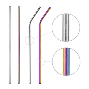 Logo personnalisé 304 Inox Réutilisable Pailles En Acier Inoxydable Avec Brosse De Nettoyage Coloré Pliant Drôle Or Pailles Cu - Product Image 3